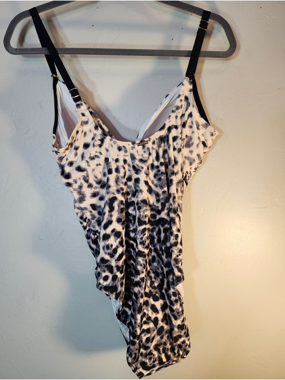 Calvin Klein Neutral Leopard-Print One-Piece Swimsuit - Picture 4 of 7